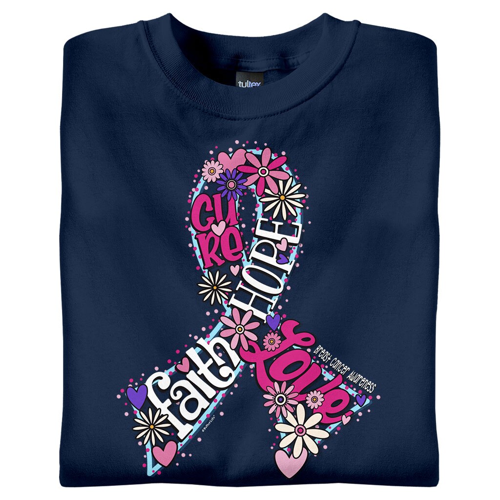 Faith & Hope Ribbon - Breast Cancer Awareness
